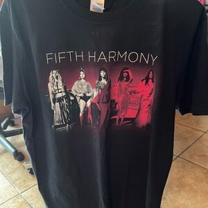 Fifth Harmony Black Graphic T-Shirt(unisex size large)
